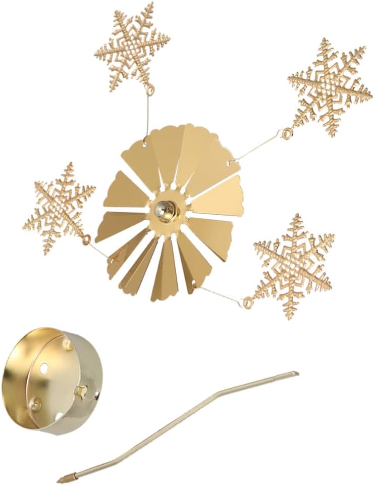 Romantic Rotating Snowflake Candlestick Holder