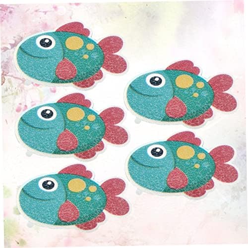 Ensure safe fun with 5Pcs Cartoon Fish Non Slip bathtub stickers