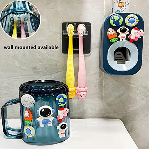 Mr Thumbs 3 Piece Wall Mounted Toothpaste Dispenser Set