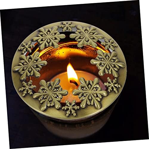 Phenofice Christmas Snowflake Candle Jar Lid Cover Scented Elegant