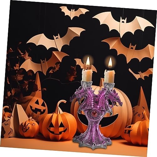 Halloween Alert Resin Dragon Candlestick Holder