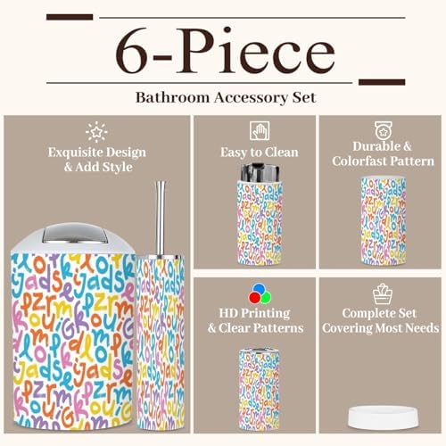 Modern 6-Piece Bathroom Accessories Set