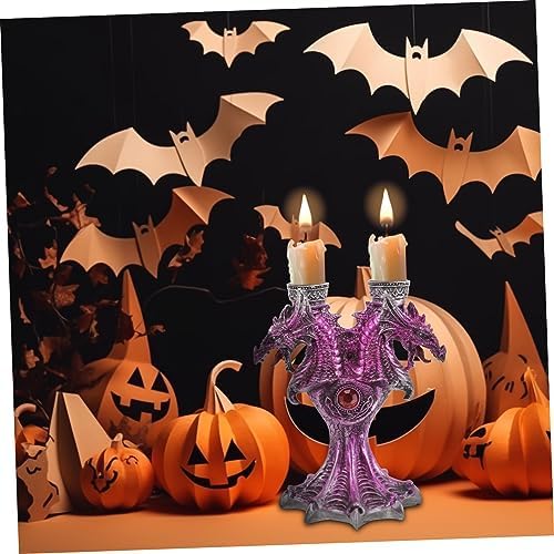 Halloween Battle Dragon Candlestick Stand