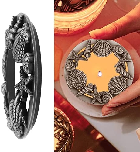 SING FUTILITY - Jar Candle Shade with Antiqued Shell Starfish Pattern Efficient Burning Durable
