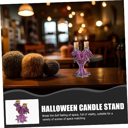 Halloween Alert Resin Dragon Candlestick Holder