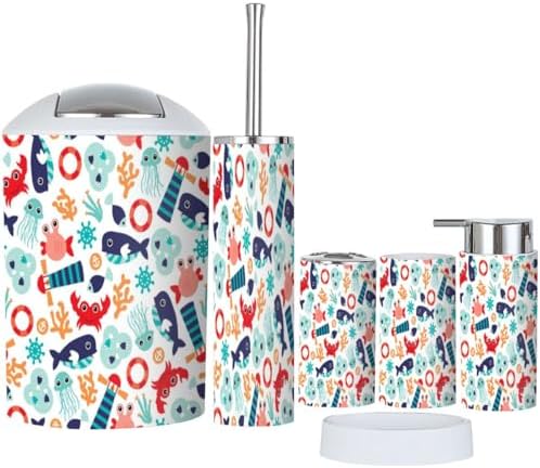 Sturdy 6-Piece Bathroom Set Durable Stylish