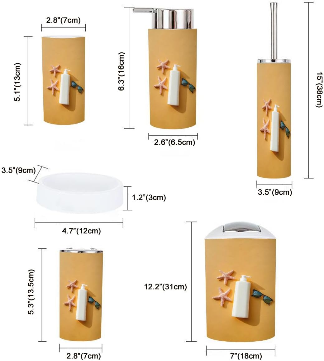 Bathroom OrganiSet 6 Essential Accessories for Tidying Styling Your Space