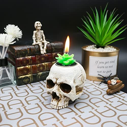 Gothic Skull Candleholder for Halloween