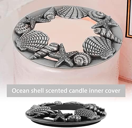 SING FUTILITY - Jar Candle Shade with Antiqued Shell Starfish Pattern Efficient Burning Durable