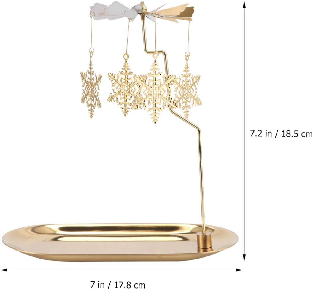 Garneck Rotating Snowflake Candlestick Holder
