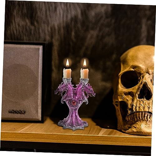 Cabilock Resin Gothic Halloween Dragon Stick Holder Candle