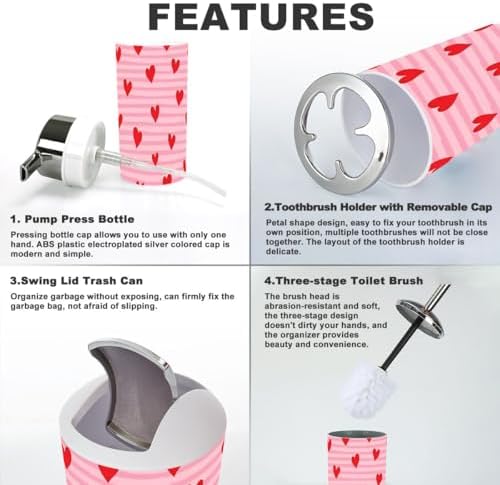 Stylish 6-Piece Bathroom Organizing Set