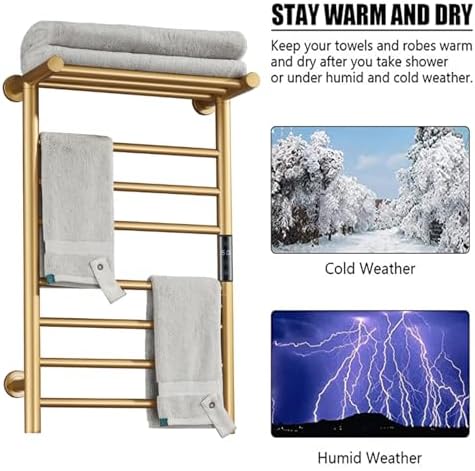 7-in-1 Electric Towel Warmer with Timer Durable Energy Efficient