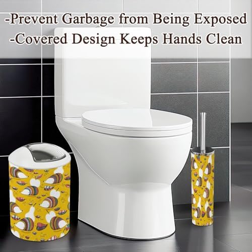 Hedgehog Bathroom Accessories Set 6 Pcs Decor