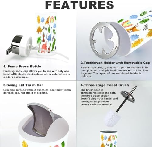 cute dinosaur bathroom set