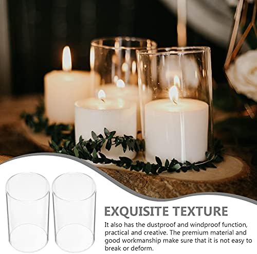 4pc Glass Candle Shade hurricane resistant