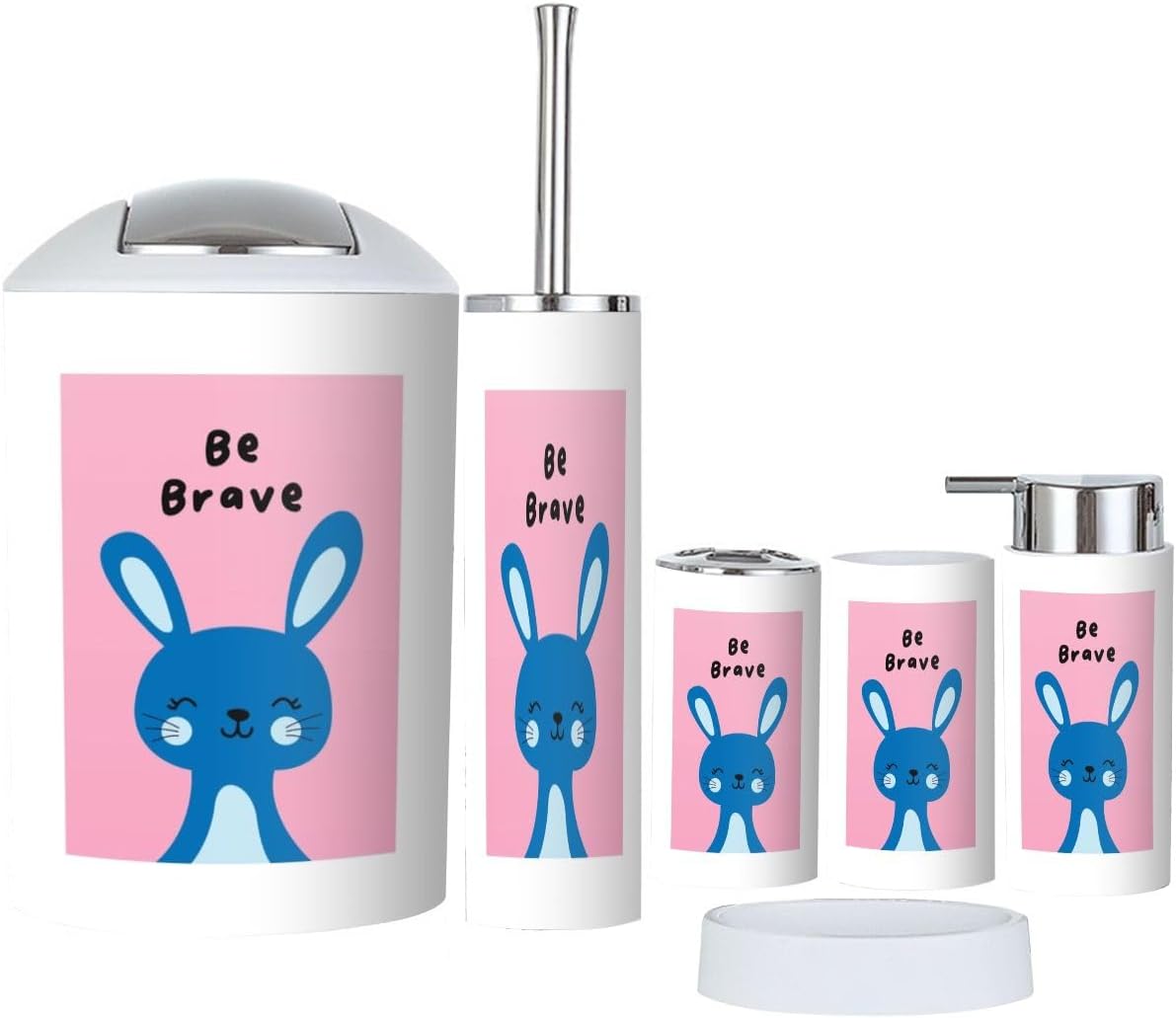 Stylish Durable 6-Piece Bathroom Accessories Set for Home Kitchen