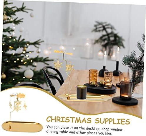 Exquisite Snowflake Candle Holder Rotating Gold Scented Tray