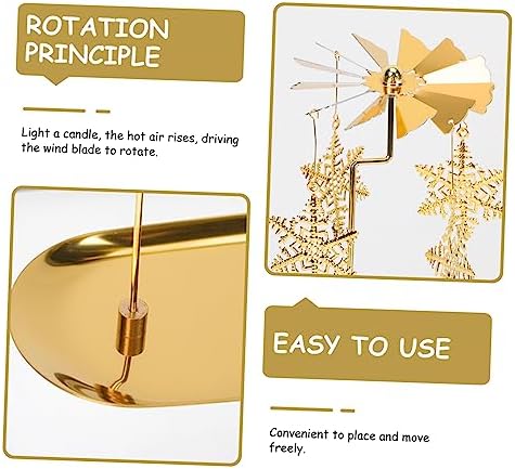 Gilded Snowflake Candleholder for Home Kitchen Rotating Scented Candle Display