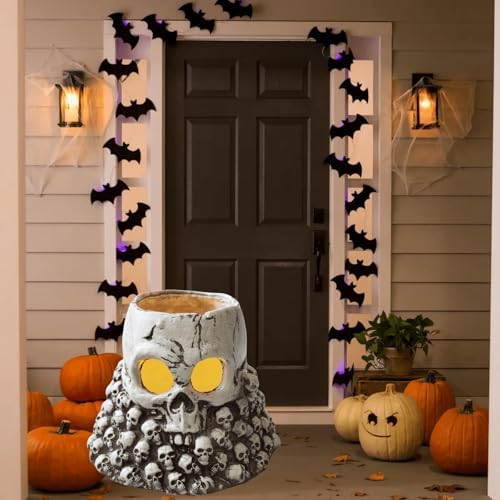 LED Skeleton Candle Holder