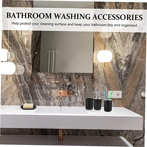 BUGUUYO Black Bathroom Accessory Set 4pc
