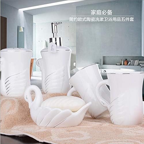Bathroom Set 5 Pieces Unique Design Gift for Home Use