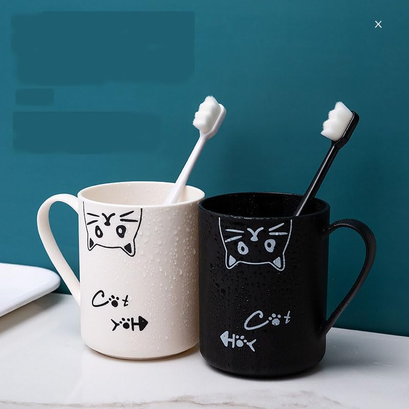 Cartoon Cat Toothbrush Holder Set