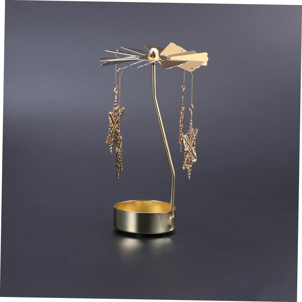 Automated Snowflake Windmill Candleholder for Dining Tables Modern Stylish
