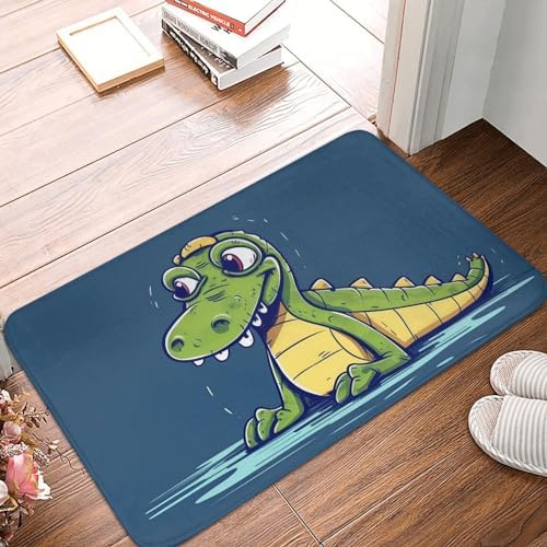 Welcome Home Mat Happy Crocodile Door Mat for Entryway