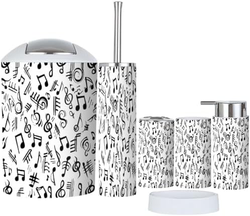 6-Piece Music Style Bathroom Set by XNGJEMVWXO
