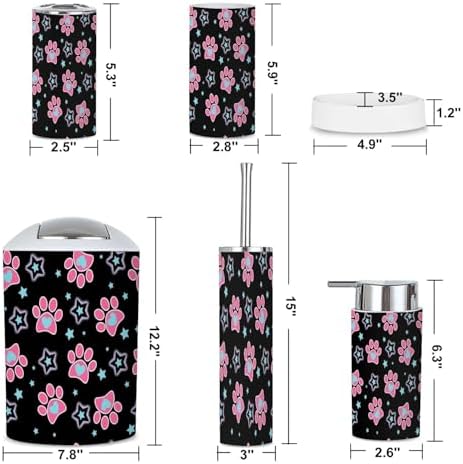 6-Piece Bathroom Set - Cute Functional for Every Space