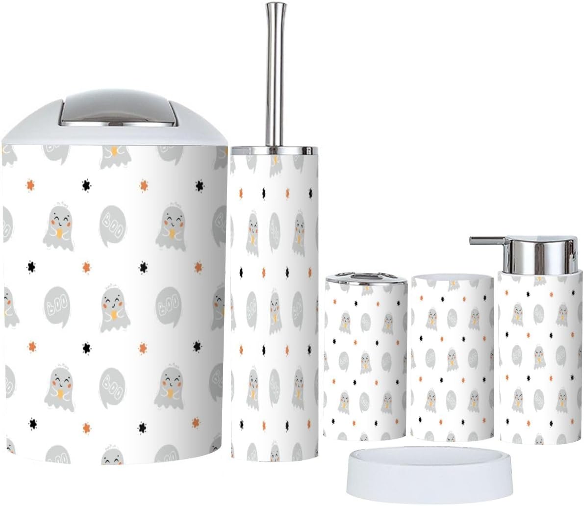 XNGJEMVWXO Halloween 6-Piece Set - Cute Fixes for Your Bathroom