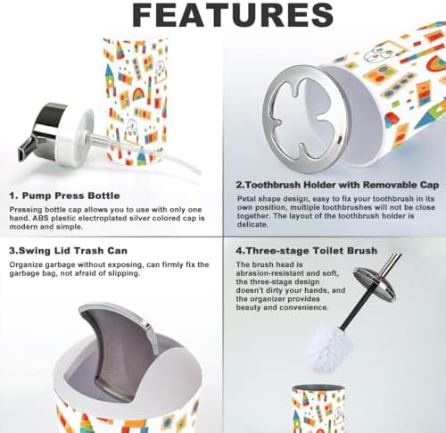 6-Piece Arithmetic Overload Set Smart for Tidy Stylish Usage
