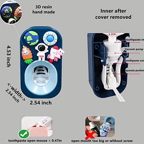 Mr Thumbs 3 Piece Wall Mounted Toothpaste Dispenser Set