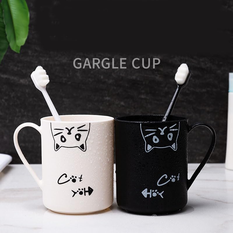 Cartoon Cat Toothbrush Holder Set
