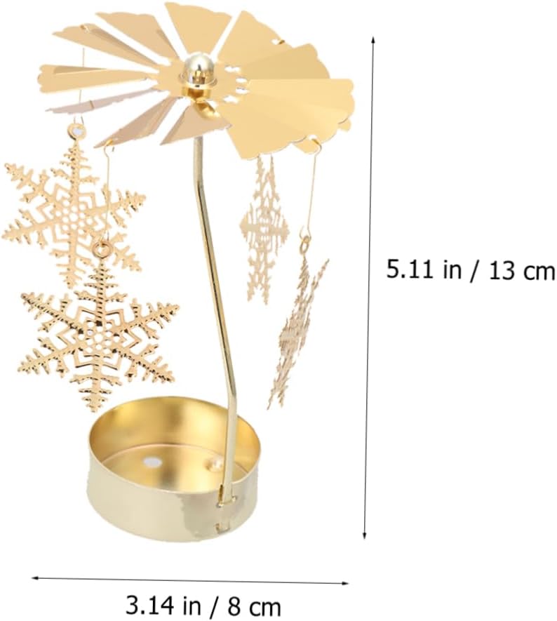 Cabilock Snowflake Rotating Candleholder