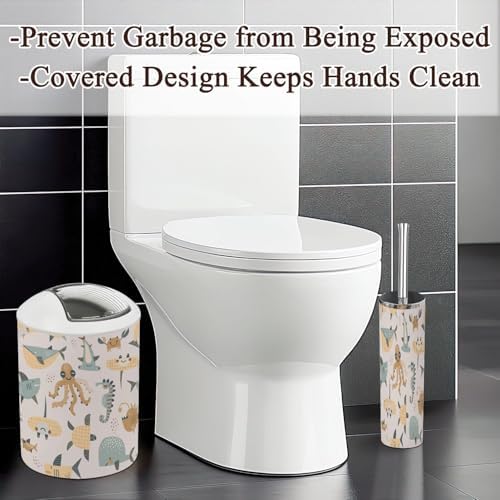 Bathroom Accessories 6-Piece Seashorse Set