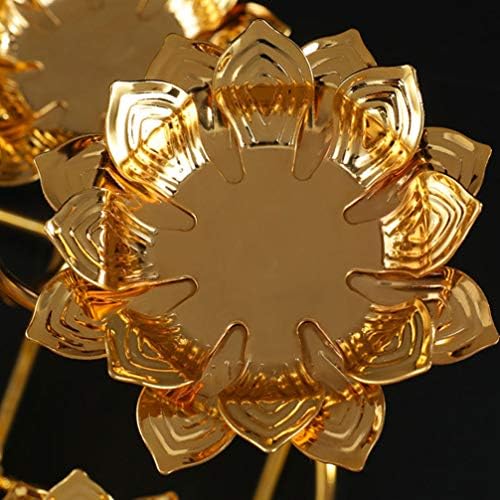 EXCEART Lotus Candle Wrought Candelabra Holder Set
