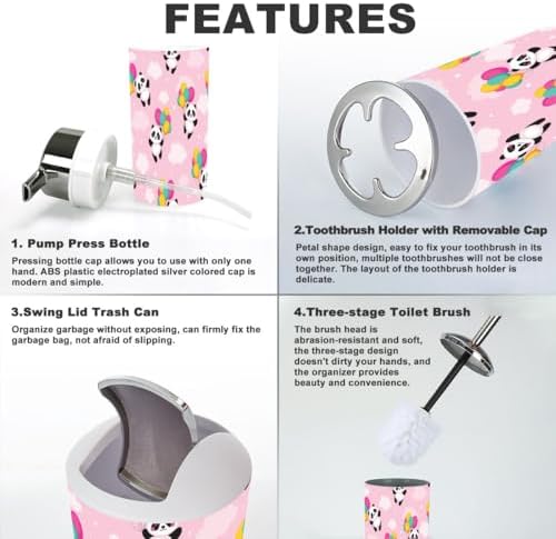 Cute Panda Bath Set