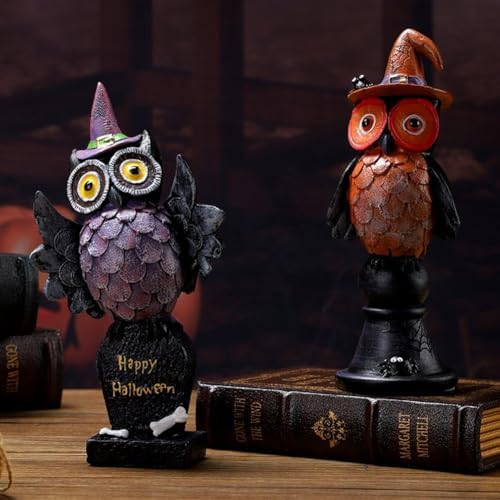 Gothic Owl Candle Stick Holder HalloweenDecor