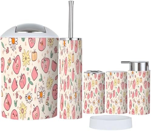 6-Piece Bathroom Set for Boho Style Tiles Accessories