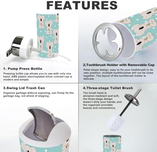 XNGJEMVWXO - Cute Koala Bathroom Accessories Set