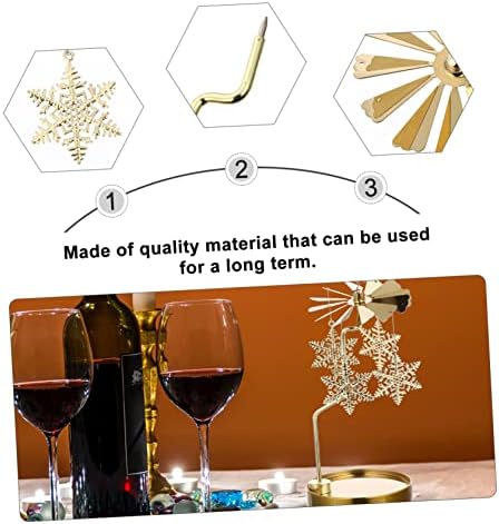 Homoyoyo Rotating Snowflake Candlestick Holder for Christmas Decor