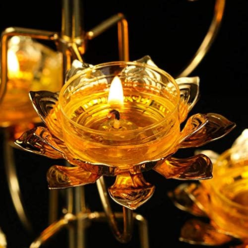 EXCEART Lotus Candle Wrought Candelabra Holder Set