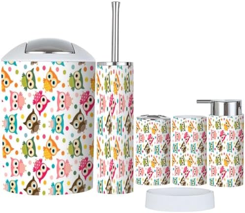 Stylish 6-Piece Bathroom Organizing Set for Adults Kids
