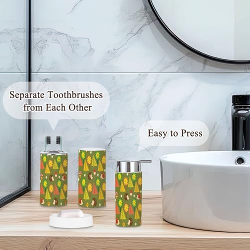 autumn forest bathroom set - 6 piece storage solution