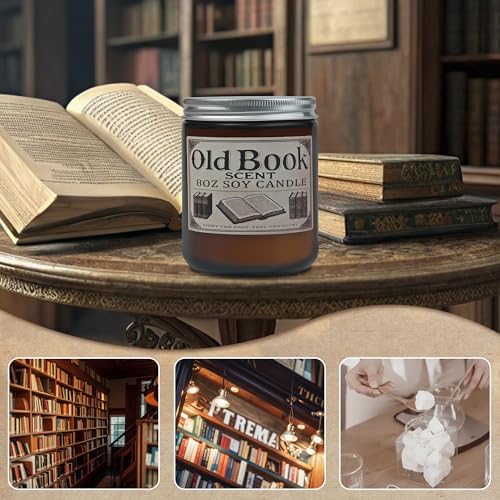 Hand-Crafted Old Book Candle - Scented Candle for Book Lovers