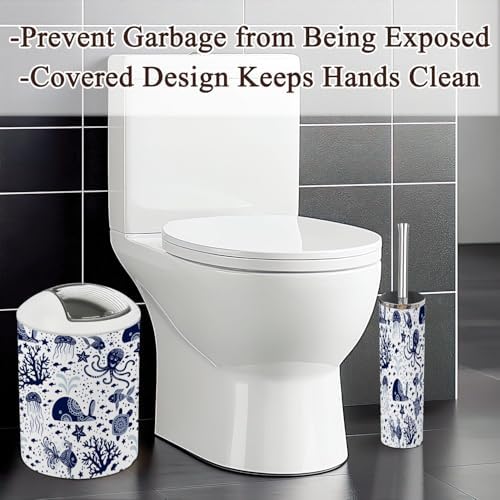6-Piece bathroom Accessories Set Underwater Animals SeamoSEQ Durable and Functional