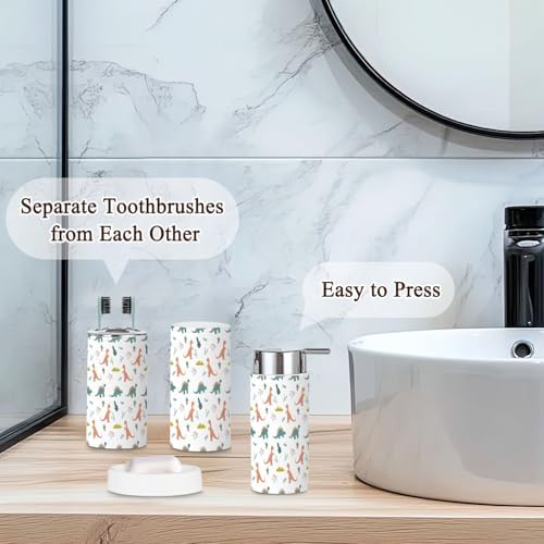 Fun Dinosaur Bathroom Set for Kids