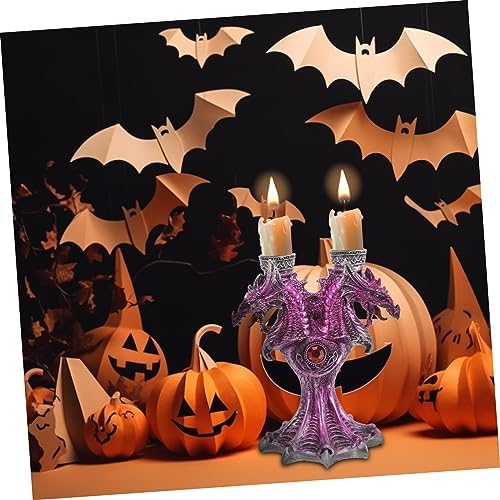 HOLIDYOYO Resin Dragon Candle Holder 1pc- Halloween Table Decor